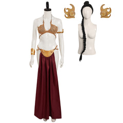 Return of the Jedi Leia Cosplay Kostüm Halloween Karneval Slave Leia Metal Bikini