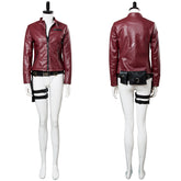 Resident Evil 2 Biohazard 2 Claire Redfield Top Jacke Cosplay Kostüm Rot