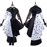 Cruella 2021 Cruella Cosplay Kostüm Kleid Outfits Halloween Karneval Set