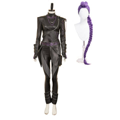 Trio Dämonenjägerin Rumi schwarz Kostüm Set Dämonenjägerin Rumi Cosplay Outfits