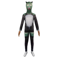 Kinder Der gestiefelte Kater: Der letzte Wunsch Kitty Samtpfote Jumpsuit Cosplay Halloween Karneval Outfits