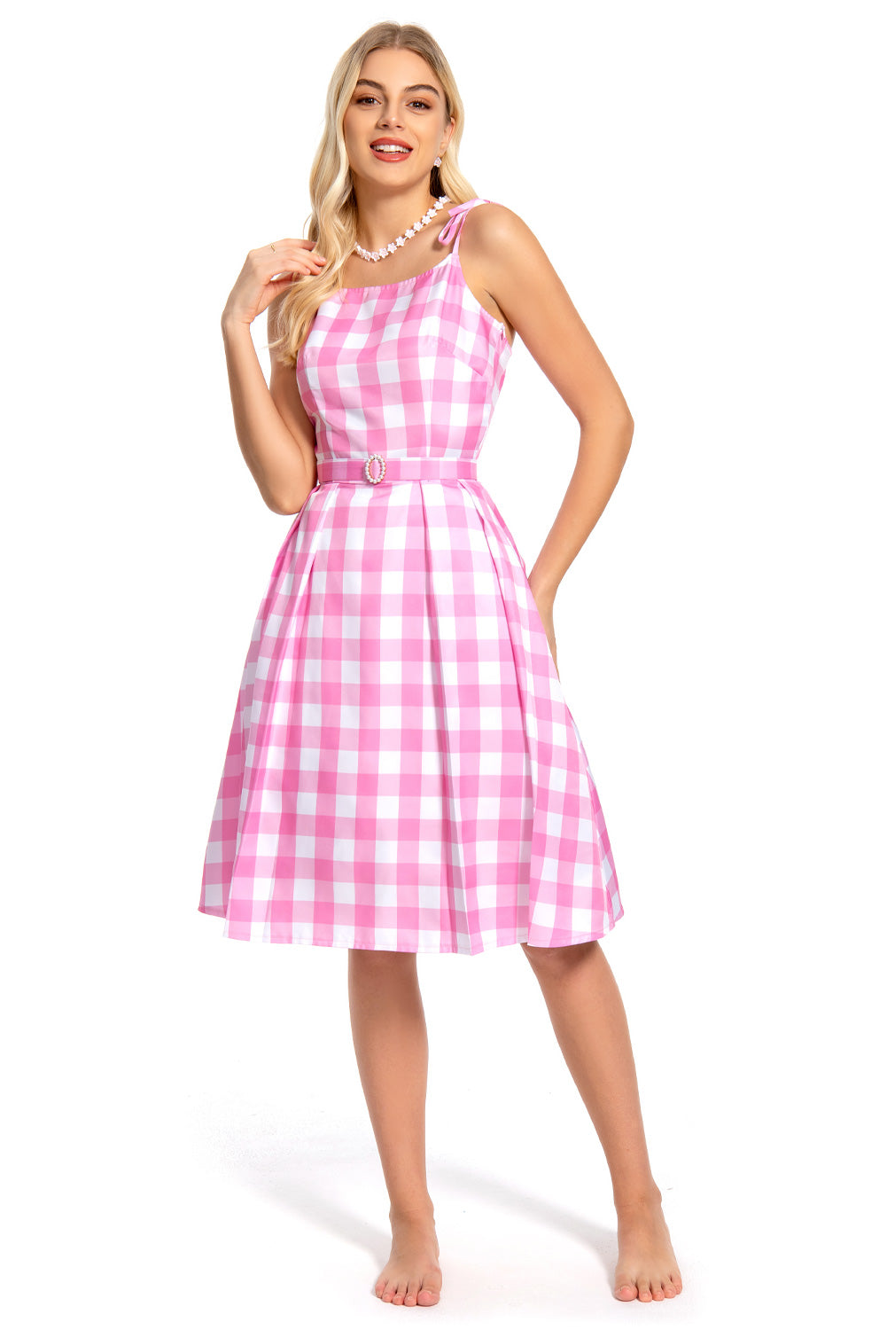 Barbie Kleid 2023 Barbie Margot Robbie Barbie rosa Kleid Cosplay Kostüm Halloween Fasching Kleid