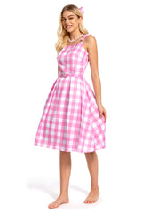 Barbie Kleid 2023 Barbie Margot Robbie Barbie rosa Kleid Cosplay Kostüm Halloween Fasching Kleid