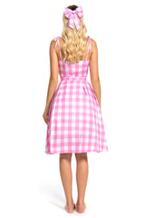 Barbie Kleid 2023 Barbie Margot Robbie Barbie rosa Kleid Cosplay Kostüm Halloween Fasching Kleid