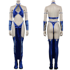 Mortal Kombat Kitana Cosplay Kostüme Outfits Halloween Karneval Anzug