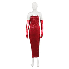 Who Framed Roger Rabbit Jessica Rabbit rotes Kleid Cosplay Halloween Karneval Kostüm