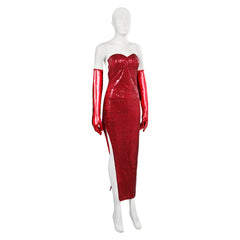 Who Framed Roger Rabbit Jessica Rabbit rotes Kleid Cosplay Halloween Karneval Kostüm