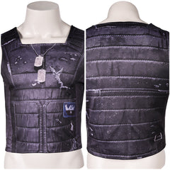 Cyberpunk 2077 Silverhand Johnny gedruckt Weste Cosplay Kostüm