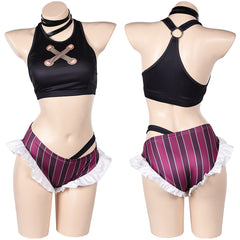 Arcane: League of Legends JinX Bademode 2tlg. Cosplay Kostüm