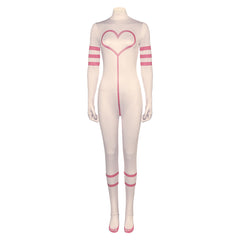 Hazbin Hotel Angel Dust weiß Jumpsuit Cosplay Outfits