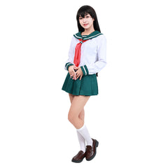 InuYasha Kagome Higurashi Cosplay Kostüm Uniform Halloween Karneval Kostüm