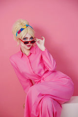 2023 Barbie Margot Robbie rosa Overall Cosplay Kostün auch für Alltag