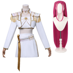 Mira weiß Kostüm Girlgroup Superstar Dämonenjägerin Mira weiß Cosplay Outfits