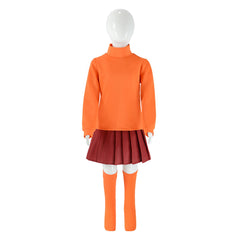 Kinder Mädchen Velma Dinkley Uniform Cosplay Kostüm