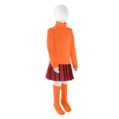 Kinder Mädchen Velma Dinkley Uniform Cosplay Kostüm