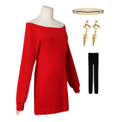 Yor Forger Cosplay SPY×FAMILY Kostüm Rot Pullover Outfits
