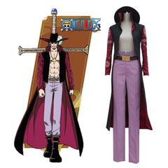 Dracule Mihawk Kostüm Set One Piece Hawk Eyes Cosplay Halloween Karneval Outfits