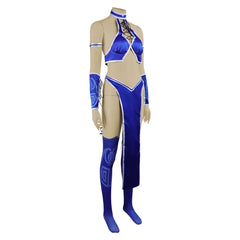 Mortal Kombat 4 Kitana Cosplay Kostüm Outfits Halloween Karneval Jumpsuit