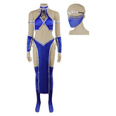 Mortal Kombat 4 Kitana Cosplay Kostüm Outfits Halloween Karneval Jumpsuit