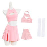 DEATH NOTE Misa Amane rosa Kleid Cosplay Kostüm Halloween Karneval Outfits