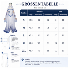 Corpse Bride Hochzeit mit einer Leiche Emily Kleid Cosplay Kostüm Halloween Karneval Outfit