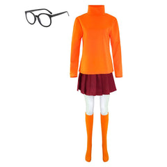 Velma Dinkley Kostüm Cosplay Scooby-Doo Uniform Halloween Karneval Outfits