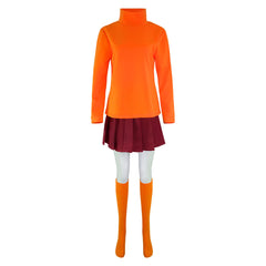 Velma Dinkley Kostüm Cosplay Scooby-Doo Uniform Halloween Karneval Outfits