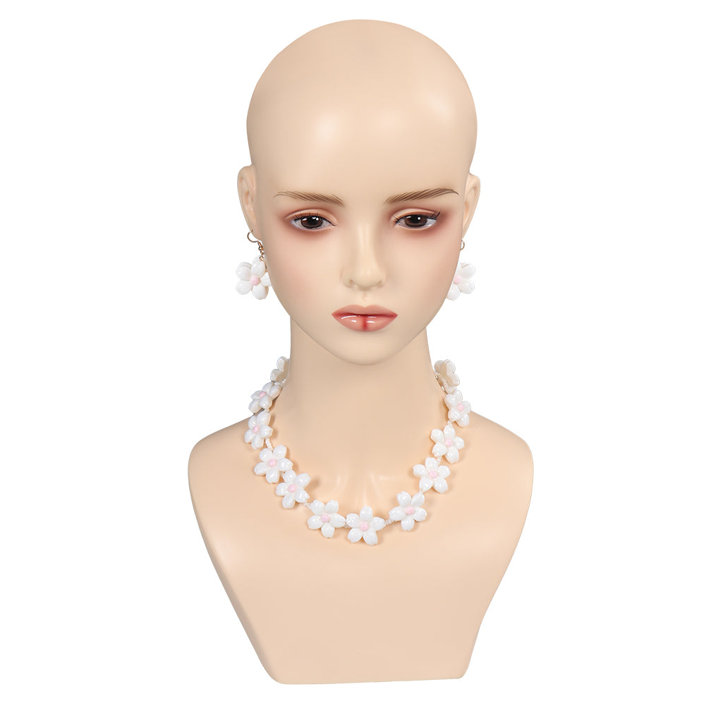 Barbie 2023 Margot Robbie Barbie Sonnenschutzkappe Halskette Ohrring Cosplay Requisite