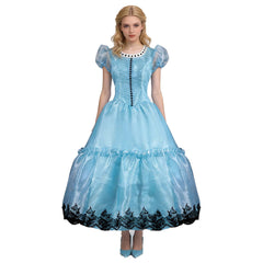 Alice in Wonderland Alice blau Kleid Cosplay Outfits