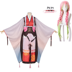 Blade of Demon Destruction Mitsuri Kanroji Rot Kostüm Sets Feuerpferd Jahr Mitsuri Cosplay Outfit