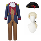 Männer Militär Offizier Kostüm Kolonial Uniform George Washington Outfits