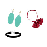 Dandadan Momo Ayase Ohrringe Choker Haarspange Cosplay Requisite