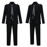 Good Omen Dämon Demon Crowley schwarz Cosplay Kostüm Set