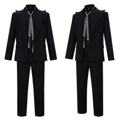 Good Omen Dämon Demon Crowley schwarz Cosplay Kostüm Set