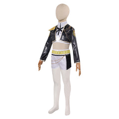 Kinder Mädchen Trio Dämonenjägerin Rumi Gold schwarz weiß Kostüm Cosplay Outfits