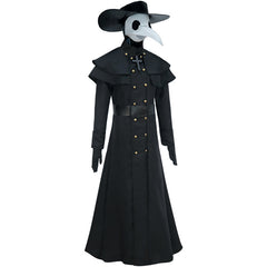 Herren Steampunk Gotik Plague Doctor Pestartz Pest Doktor Cosplay Kostüm Version C