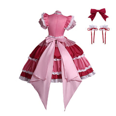 Puella Magi Madoka Magica Sakura Kyoko rosa Kleid Cosplay Kostüm