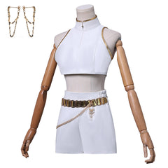 Rumi Soundtrack Kostüm KPop Demon Hunters Rumi weiß Cosplay Outfits