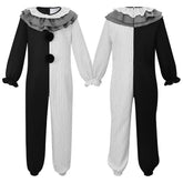 Terrifier schwarz weiß Jumpsuit Clown Cosplay Kostüm Set