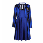 The Addams Family Enid Sinclair blau Schuluniform Cosplay Halloween Karneval Kostüm