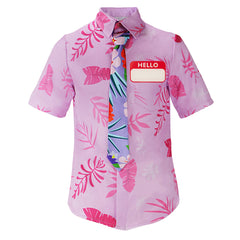 Zoomania Nick Wilde Rosa Hemd Cosplay Kostüm mit Namensschild