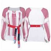 Anni-Frid Synni Lyngstad Retro Style ABBA rot-weiß T-Shirt