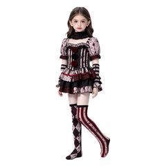 Art the Clown Mädchen Kostüm Set Terrifier Art the Clown Cosplay Outfit