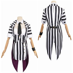Beetlejuice HORROR Damen schwarz-weiß Halloween Cosplay Kostüm Set