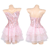 Damen Glinda rosa Kleid Wicked for Good Glinda Cosplay Outfits