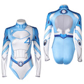 Damen Invisible Woman blau einteilige Bademode Cosplay Outfits