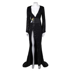 Elvira:Mistress Of The Dark- Elvira Schwarz Kleid Cosplay Kostüm Halloween Karneval Outfits