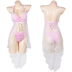 Final Fantasy VII: Ever Crisis Aerith Gainsborough Rosa Bikini Bademode 2tlg. Badeanzug