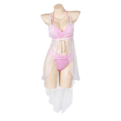 Final Fantasy VII: Ever Crisis Aerith Gainsborough Rosa Bikini Bademode 2tlg. Badeanzug