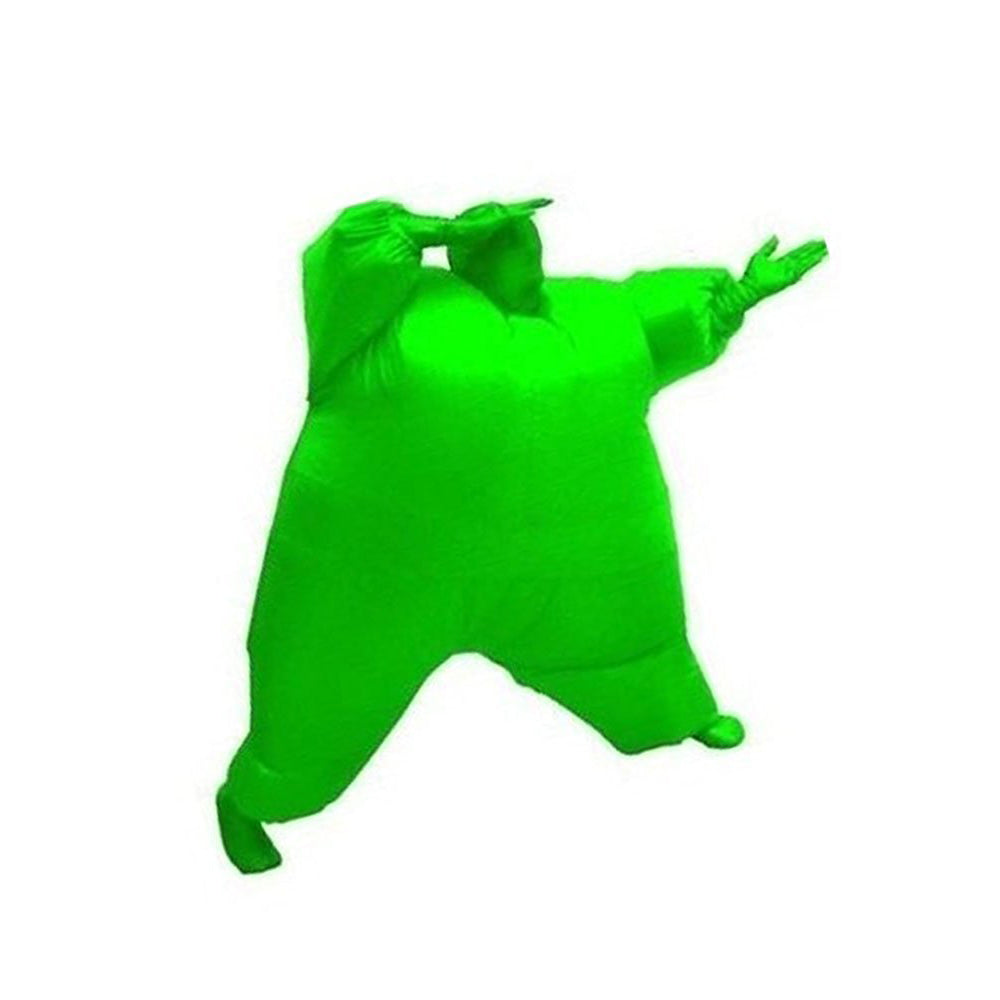 Erwachsene Fatsuit Inflatable Aufblasbares Kostüm Jumpsuit Grün